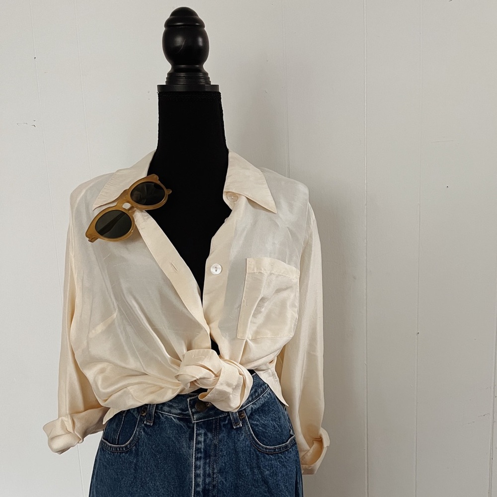 Silk Button Up - Picture 2 of 2